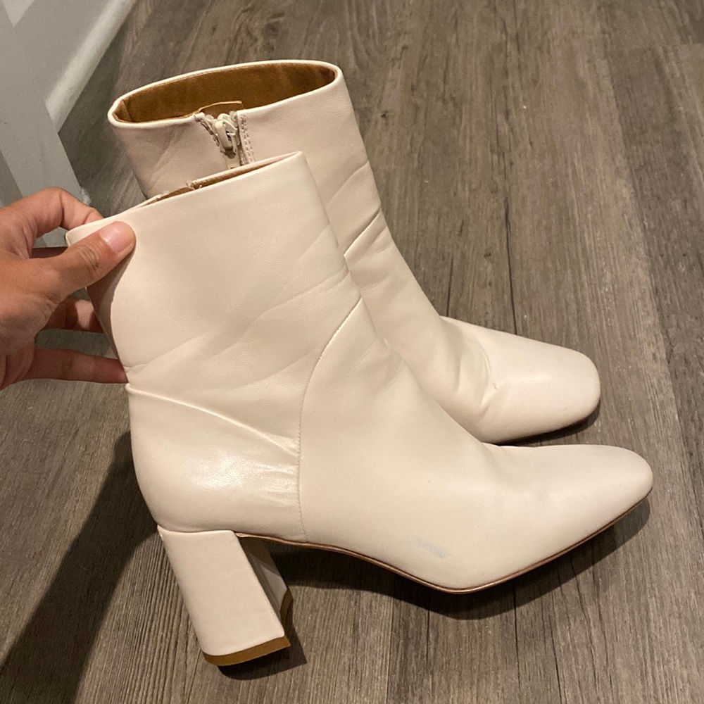 Heeled Faux Leather Boots